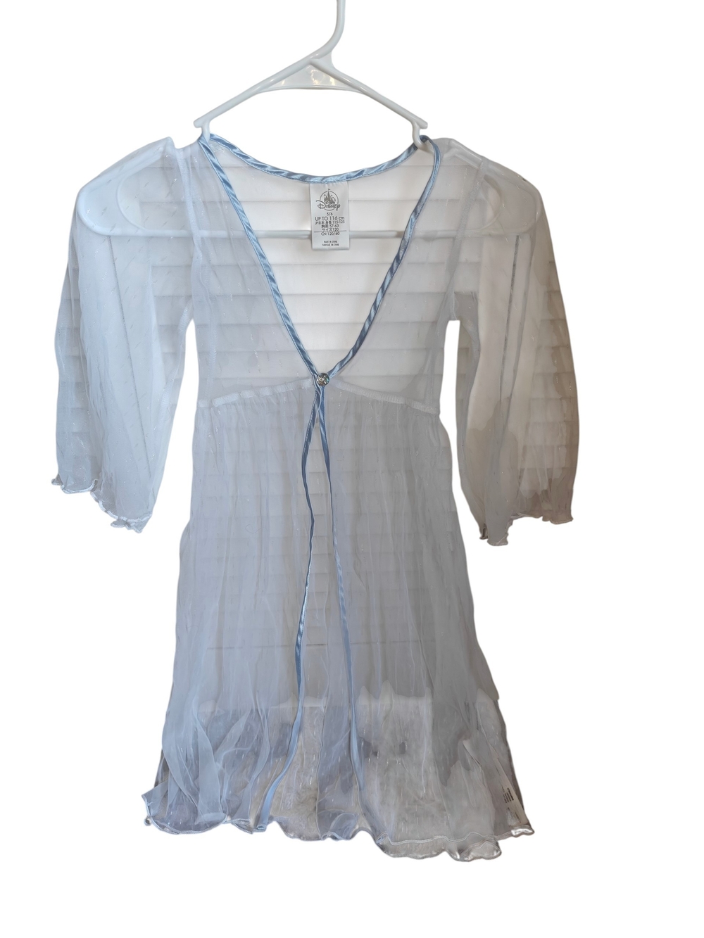 Disney Store Frozen Elsa Costume Sheer Overlay Dress Sparkle Robe Size 5/6Y